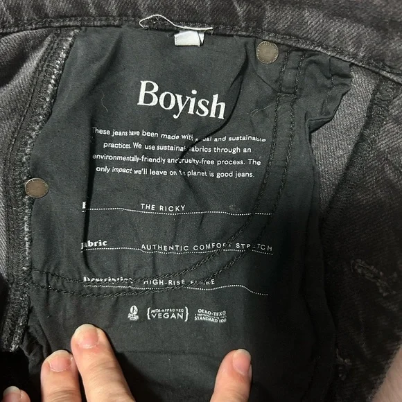 Boyish The Ricky Flare Button Fly High Rise Jeans - Picture 5 of 12